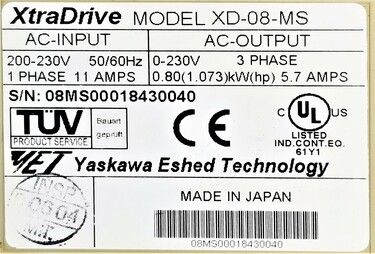 XD-08-MS | Yaskawa AC Motors